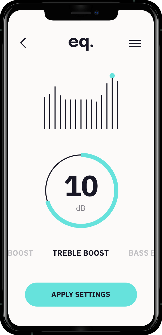 Cellphone with equalizer on the screen